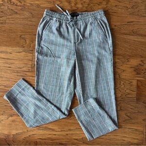 Banana Republic  Plaid Drawstring pants - Gray size 0